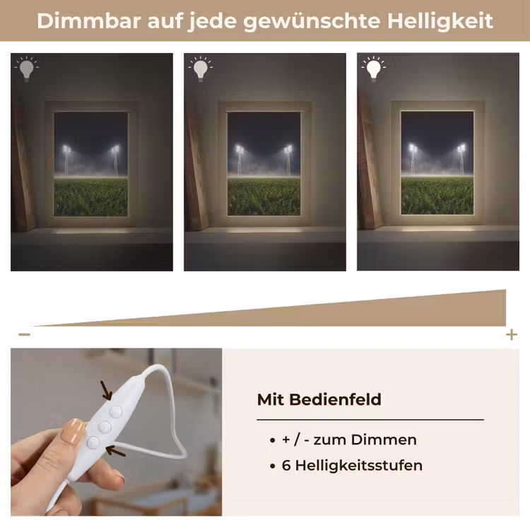 Stadion - Lichtmast - Sport - Nacht Light Box met kabel (Kinderlampje) klein -USP_dimbaarDE