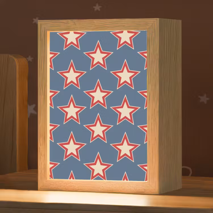 Ster - Klassiek - Blauw Light Box met kabel (Kinderlampje) klein 904 -zzz_3d_website