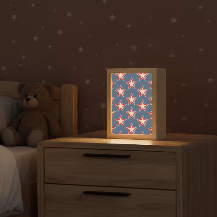 Ster - Klassiek - Blauw Light Box met kabel (Kinderlampje) klein 904 -sfeer1_kind