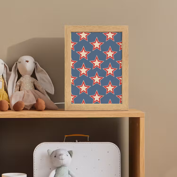 Ster - Klassiek - Blauw Light Box met kabel (Kinderlampje) klein 904 -sfeer2_kind