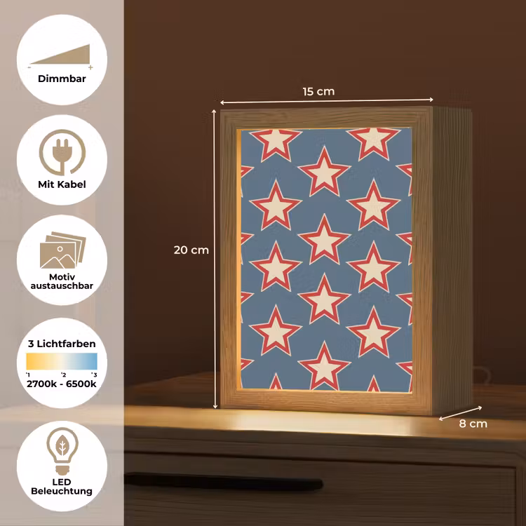 Ster - Klassiek - Blauw Light Box met kabel (Kinderlampje) klein 904 -USP_websiteoverzichtDE