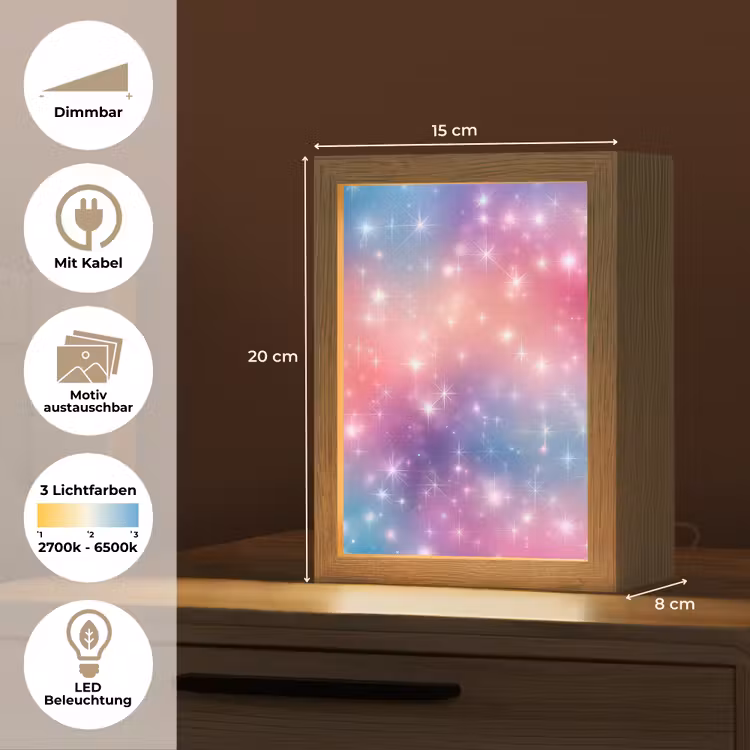 Sterren - Abstract - Kleuren Light Box met kabel (Kinderlampje) klein -USP_websiteoverzichtDE
