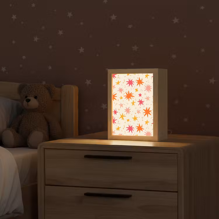 Sterren - Speels - Kleurrijk Light Box met kabel (Kinderlampje) klein 904 -sfeer1_kind