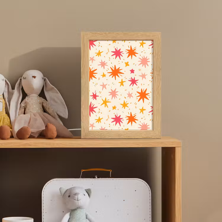 Sterren - Speels - Kleurrijk Light Box met kabel (Kinderlampje) klein 904 -sfeer2_kind