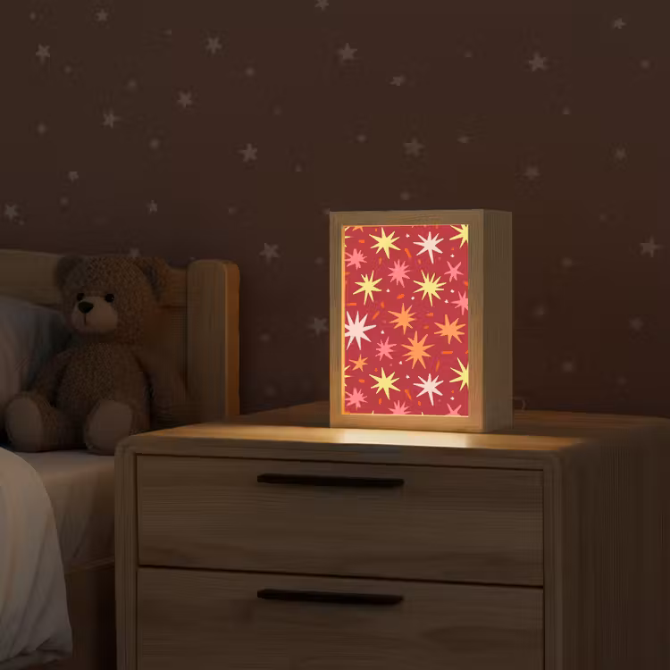 Sterren - Speels - Rood Light Box met kabel (Kinderlampje) klein 904 -sfeer1_kind