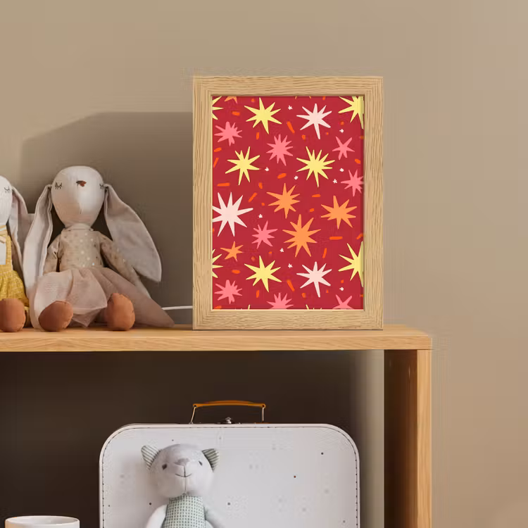 Sterren - Speels - Rood Light Box met kabel (Kinderlampje) klein 904 -sfeer2_kind