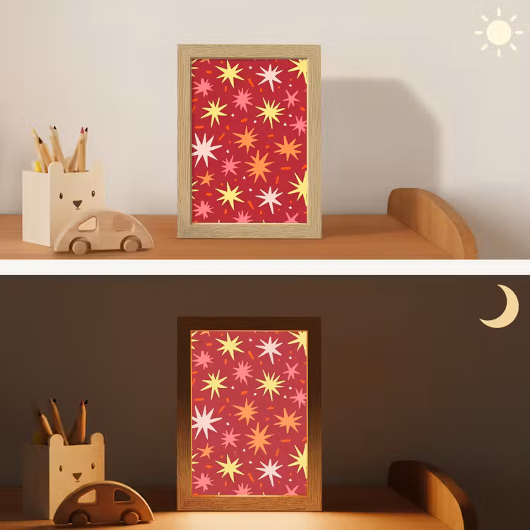 Sterren - Speels - Rood Light Box met kabel (Kinderlampje) klein 904 -sfeer3_kind