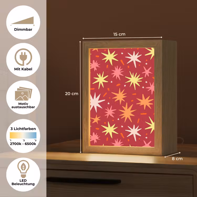 Sterren - Speels - Rood Light Box met kabel (Kinderlampje) klein 904 -USP_websiteoverzichtDE
