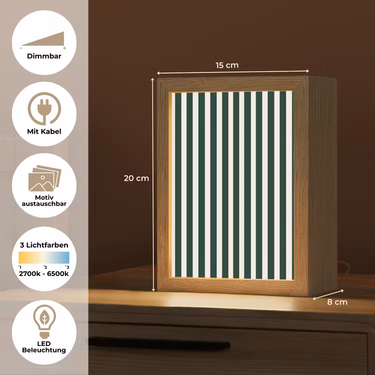 Strepen - Klassiek - Groen Light Box met kabel (Kinderlampje) klein 904 -USP_websiteoverzichtDE