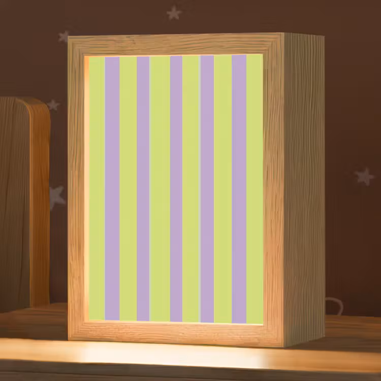 Strepen - Patroon - Groen Light Box met kabel (Kinderlampje) klein 904 -zzz_3d_website
