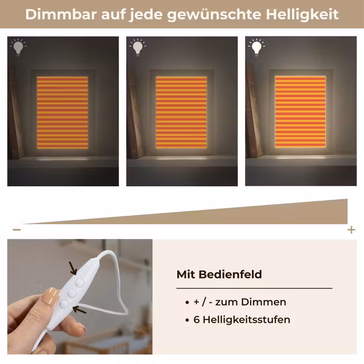 Strepen - Patroon - Oranje Light Box met kabel (Kinderlampje) klein 904 -USP_dimbaarDE