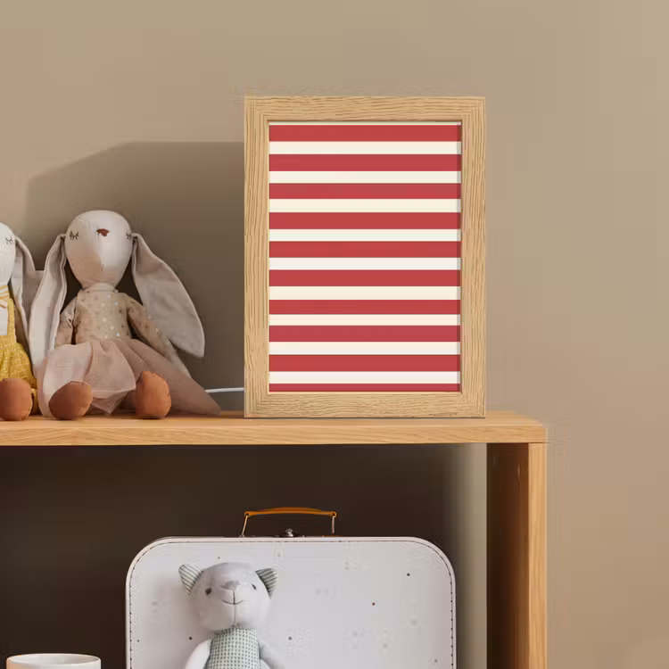 Strepen - Patroon - Rood Light Box met kabel (Kinderlampje) klein 904 -sfeer2_kind
