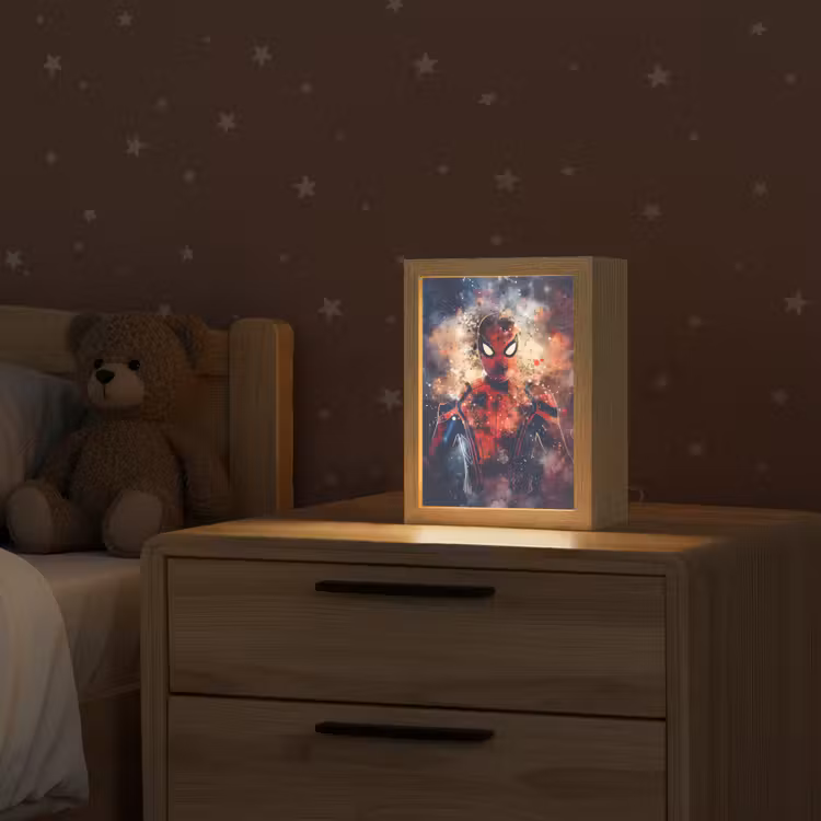 Superheld - Jongens - Rook - Kleuren Light Box met kabel klein -sfeer1_kind