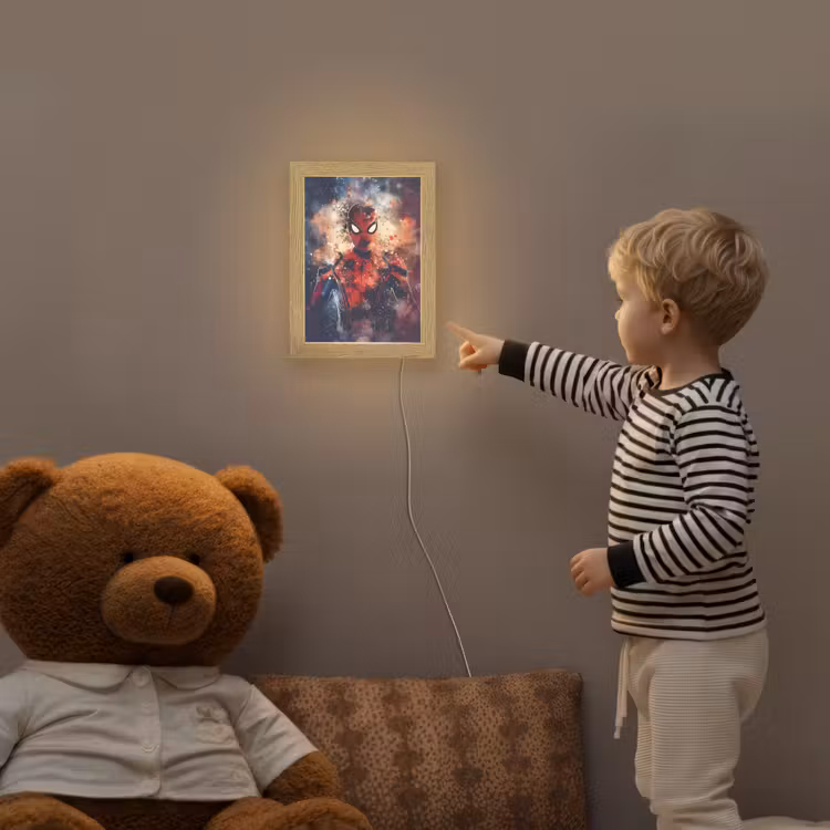 Superheld - Jongens - Rook - Kleuren Light Box met kabel klein -sfeer4a_kind