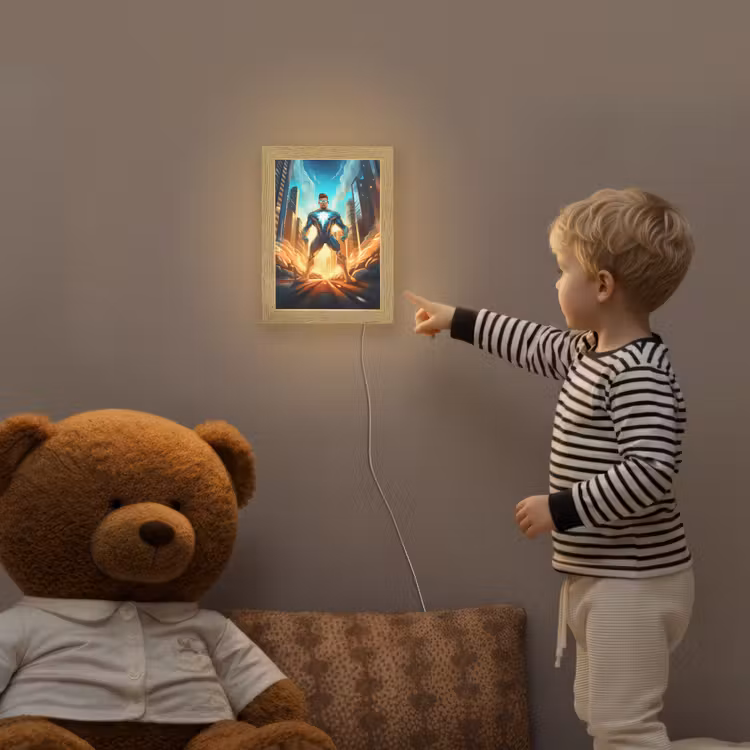 Superhelden - Kinderen - Jongens Light Box met kabel klein -sfeer4a_kind