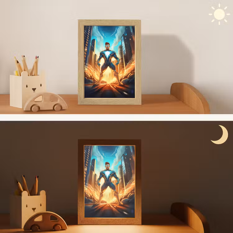 Superhelden - Kinderen - Jongens Light Box met kabel klein -sfeer3_kind