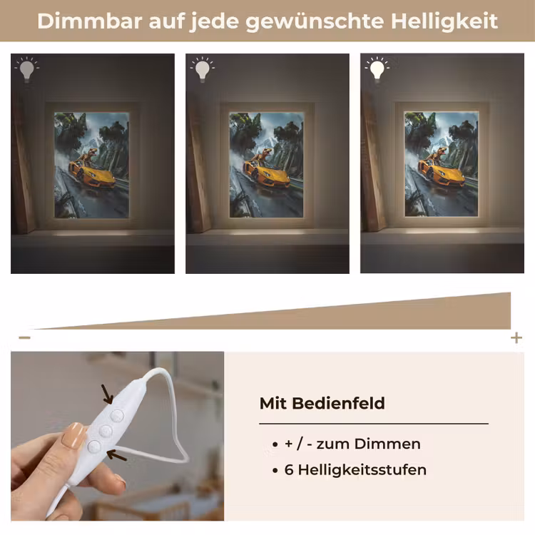 T-Rex - Auto - Regenwoud Light Box met kabel klein -USP_dimbaarDE