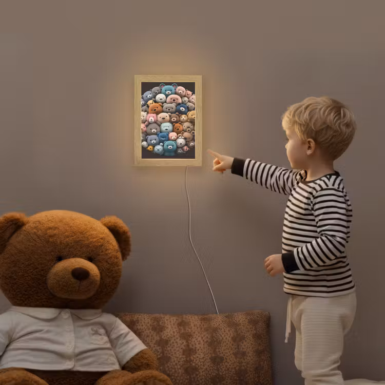 Teddybeer - Knuffel - Dieren - Meisjes - Jongens Light Box met kabel klein -sfeer4a_kind
