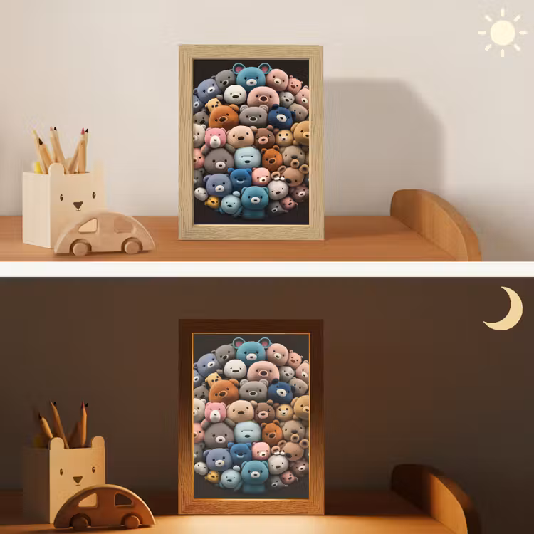 Teddybeer - Knuffel - Dieren - Meisjes - Jongens Light Box met kabel klein -sfeer3_kind