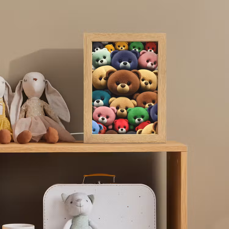 Knuffelbeer - Teddy - Design - Kids Light Box met kabel klein -sfeer2_kind