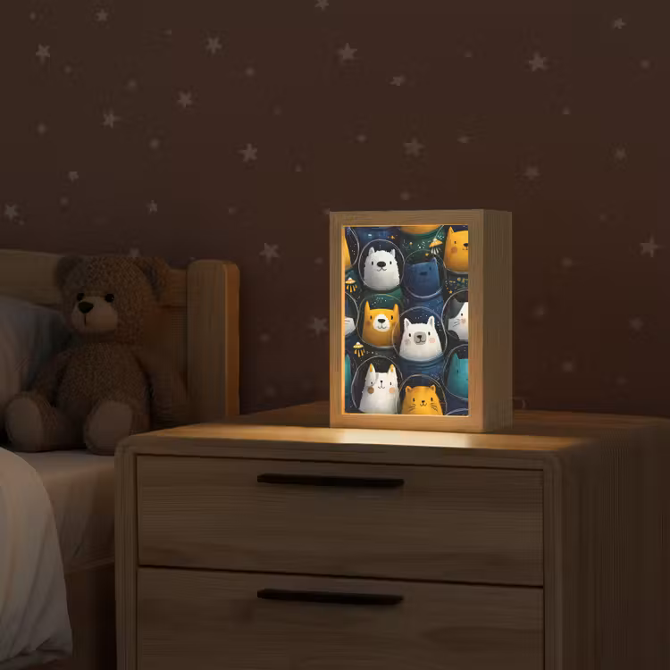 Dieren - Ruimtepakken - Sterren Light Box met kabel klein -sfeer1_kind