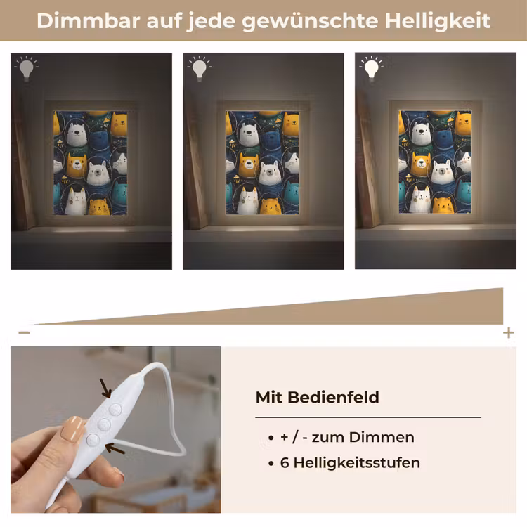 Dieren - Ruimtepakken - Sterren Light Box met kabel klein -USP_dimbaarDE