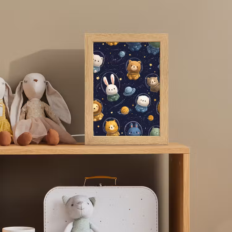 Dieren - Sterrenhemel - Ruimte Light Box met kabel klein -sfeer2_kind