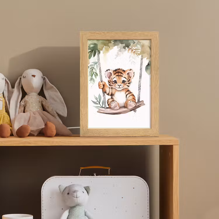 Tijger - Dier - Kinderen - Jungle Light Box met kabel klein -sfeer2_kind