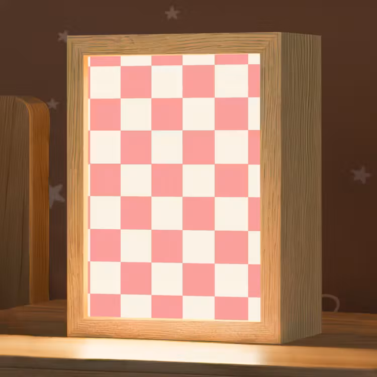 Traditioneel - Patroon - Roze Light Box met kabel (Kinderlampje) klein 904 -zzz_3d_website