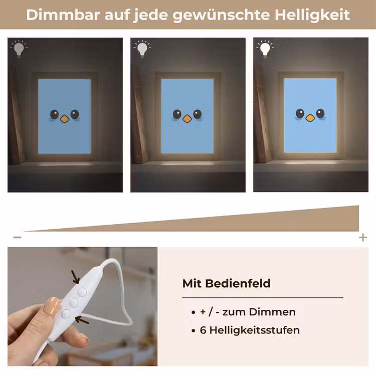 Vogel - Blauw - Eenvoudig Light Box met kabel klein -USP_dimbaarDE