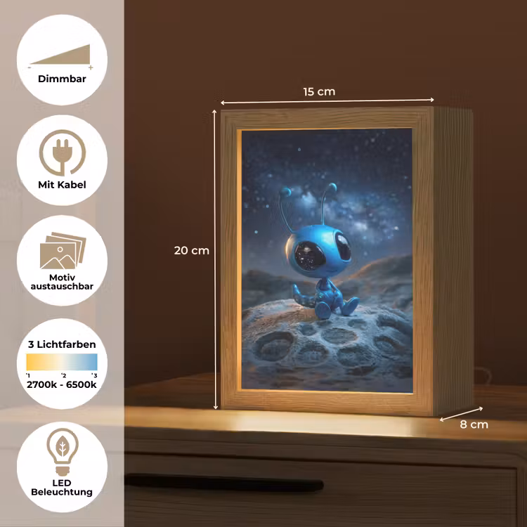 Ruimtewezen - Blauw - Galaxy Light Box met kabel (Kinderlampje) klein -USP_websiteoverzichtDE