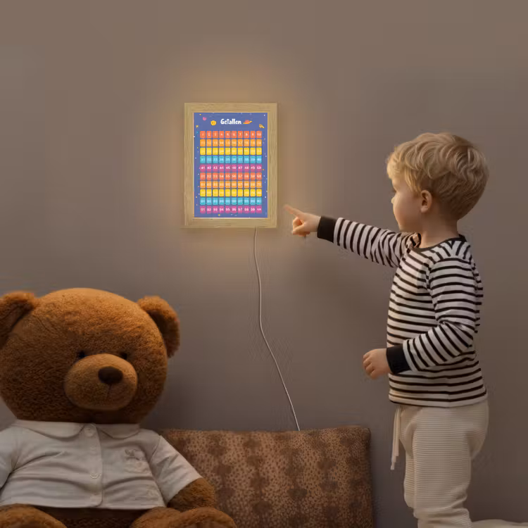 Getallen - Leren tellen voor kinderen - Getallenlijn - Cijfers - Ruimte Light Box met kabel klein -sfeer4a_kind