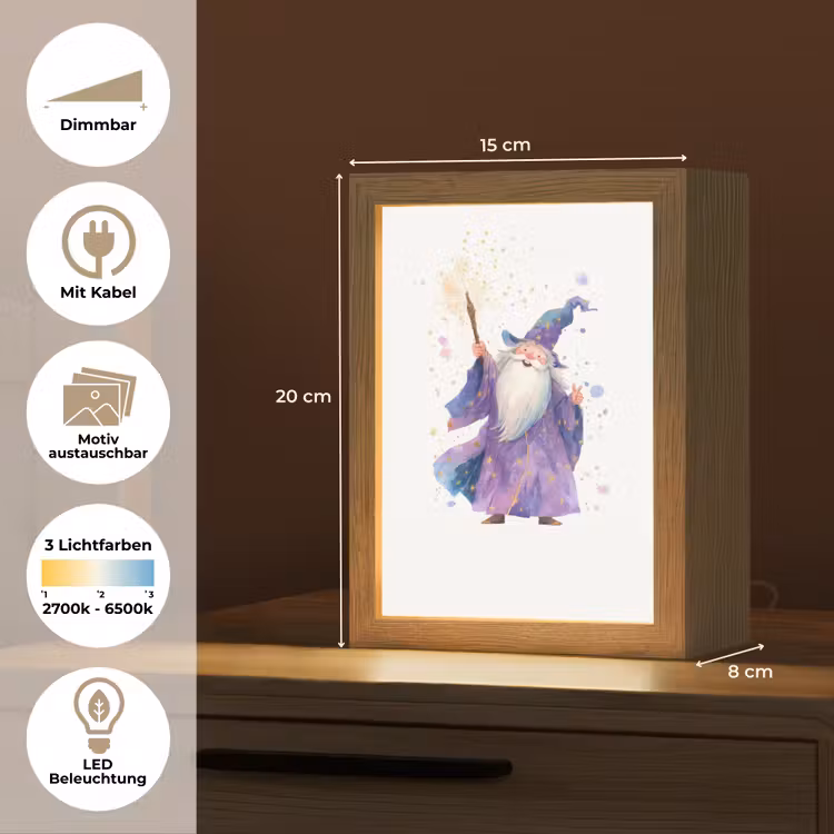 Tovenaar - Magie - Paars Light Box met kabel (Kinderlampje) klein -USP_websiteoverzichtDE