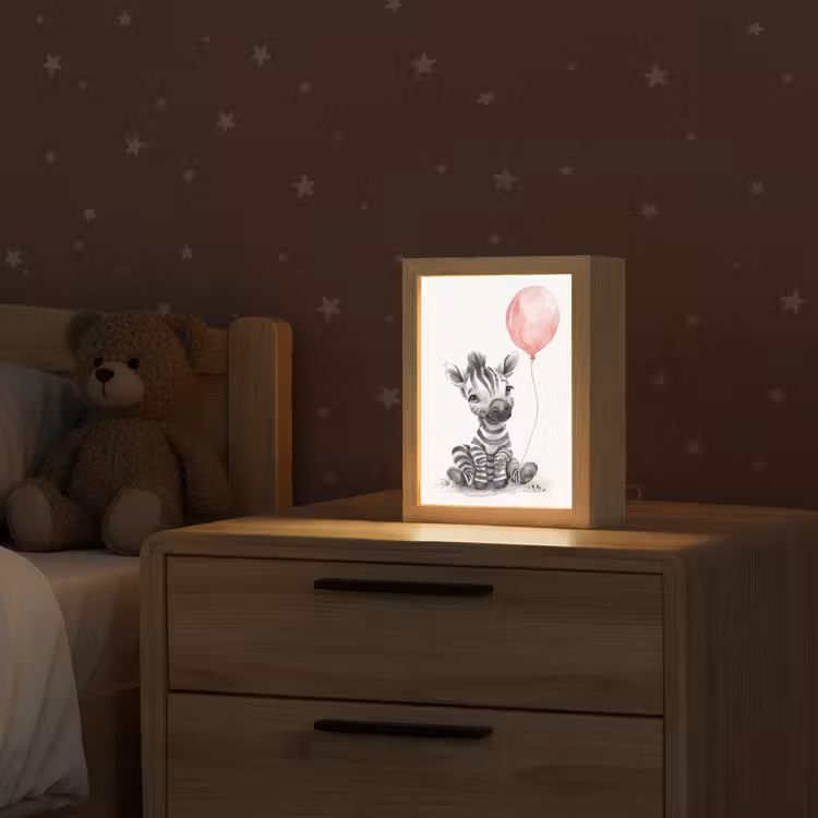 Zebra - Baby - Dieren - Roze ballon Light Box met kabel klein -sfeer1_kind
