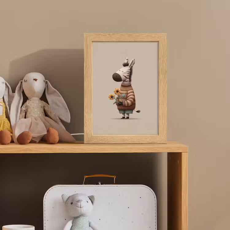 Zebra - Zonnebloemen - Warm Light Box met kabel klein -sfeer2_kind