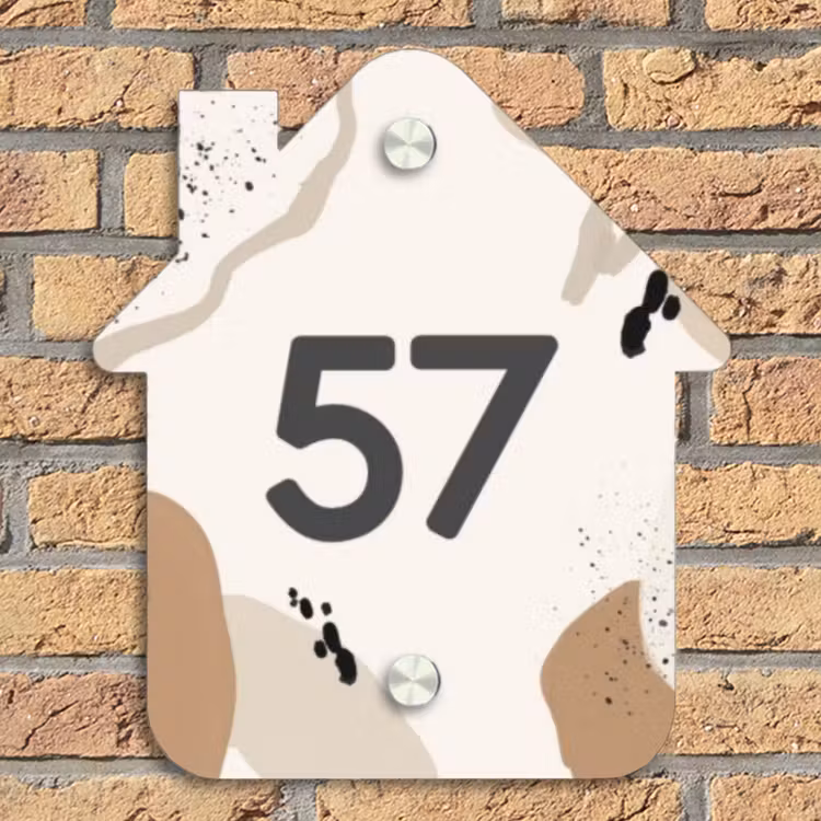 Abstracte vormen - Traditioneel Naambord Huisje klein -sfeer5