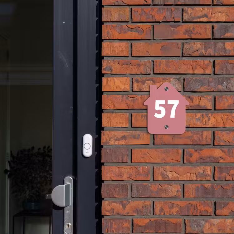 Oudroze - Traditioneel Naambord Huisje klein -sfeer2