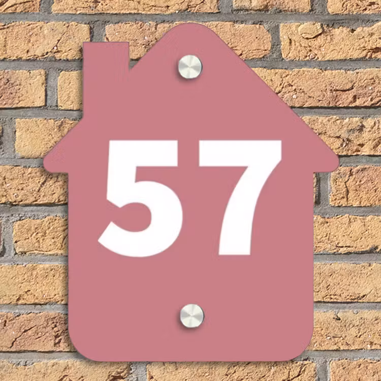 Oudroze - Traditioneel Naambord Huisje klein -sfeer5
