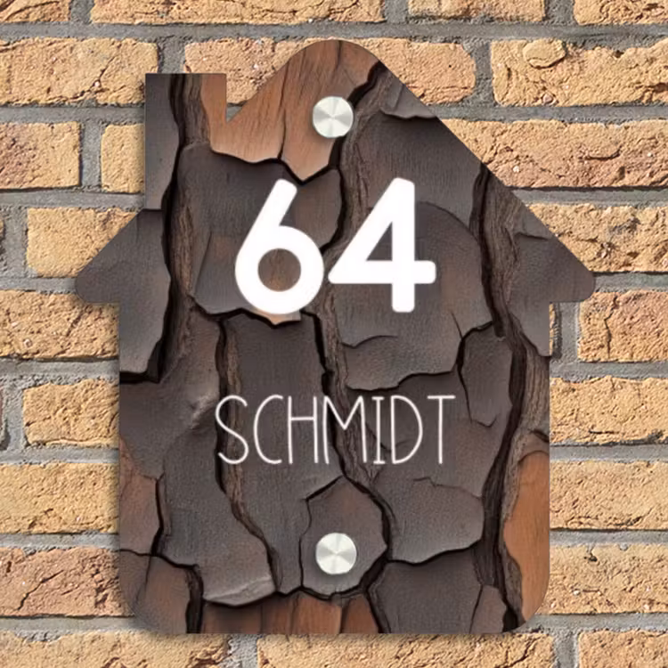 Boomschors - Modern Naambord Huisje klein -sfeer5