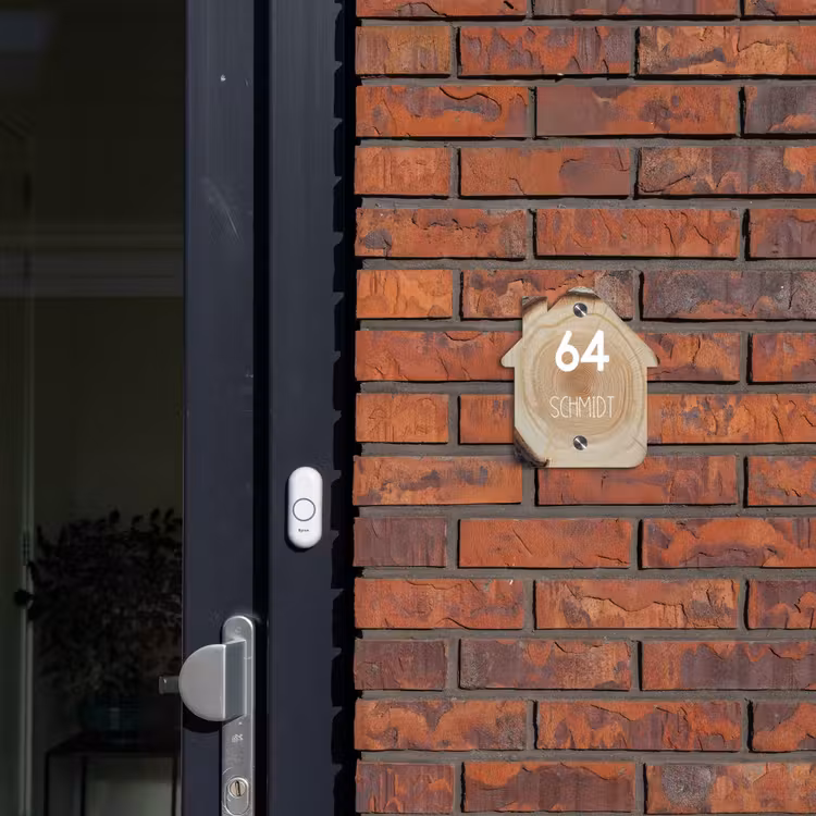 Baumscheibe - Modern Naambord Huisje klein -sfeer2