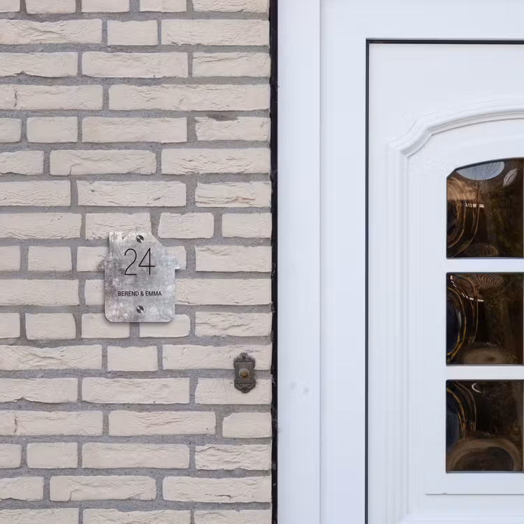 Beton - Klassiek Naambord Huisje klein -sfeer1