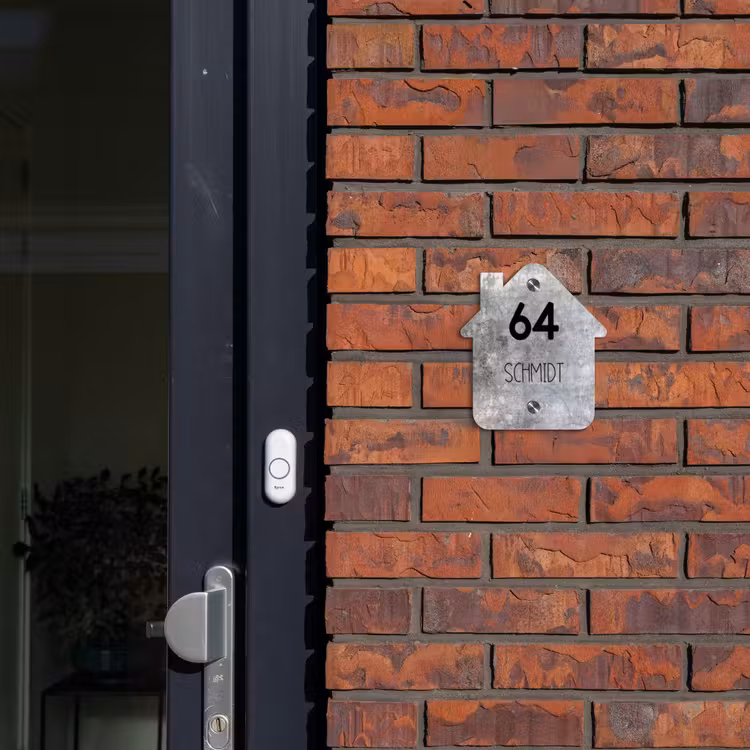 Beton - Modern Naambord Huisje klein -sfeer2
