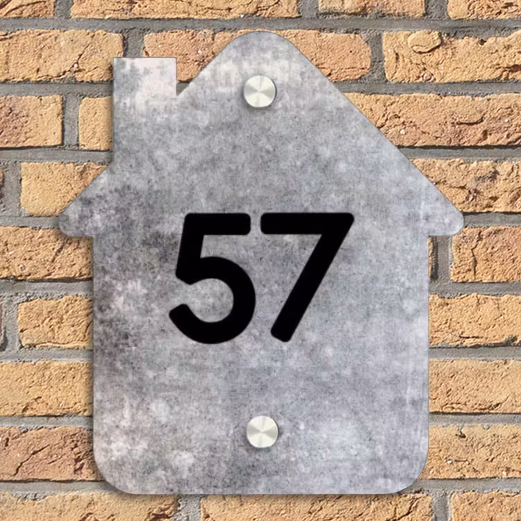 Beton - Traditioneel Naambord Huisje klein -sfeer5