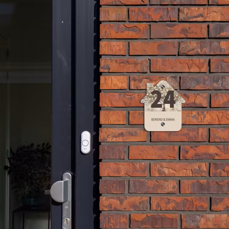 Bloesem - Klassiek Naambord Huisje klein -sfeer2