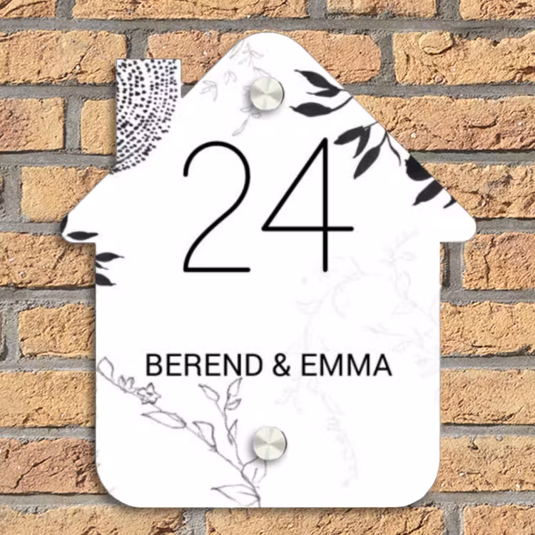 Botanisch - Klassiek Naambord Huisje klein -sfeer5
