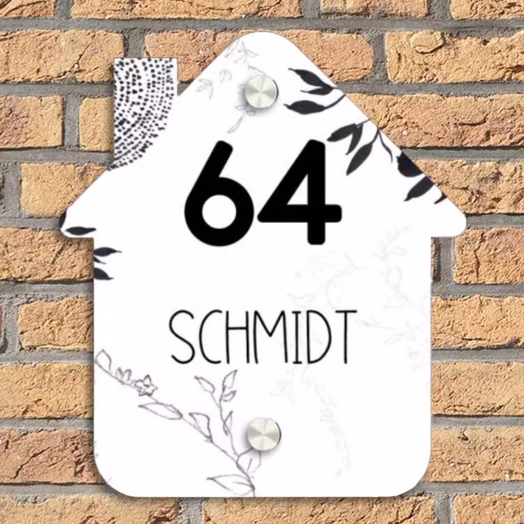 Botanisch - Modern Naambord Huisje klein -sfeer5