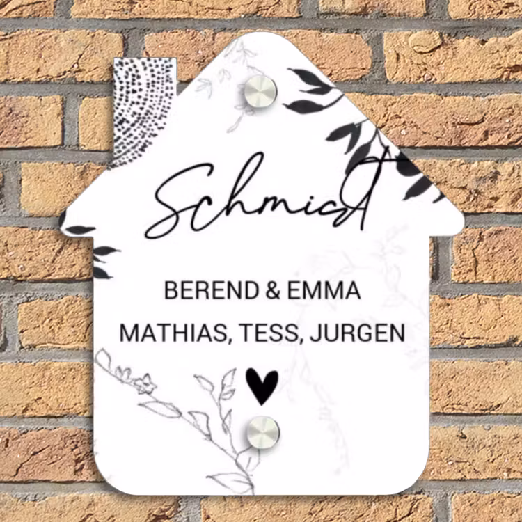 Botanisch - Sierlijk Naambord Huisje klein -sfeer5