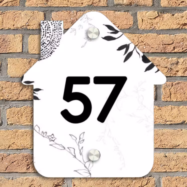 Botanisch - Traditioneel Naambord Huisje klein -sfeer5