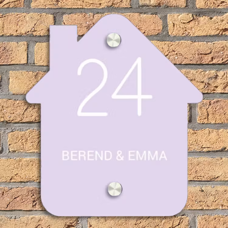 Lila - Klassiek Naambord Huisje klein -sfeer5