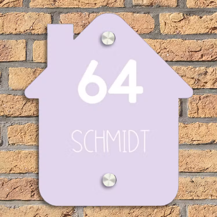 Lila - Modern Naambord Huisje klein -sfeer5